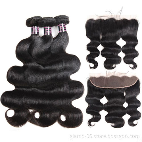 Best Selling 8-30inch Virgin Remy Human Hair Weave Cuticle Aligned Mink Brazilian Human Hair Bundles With Lace Frontals Oem